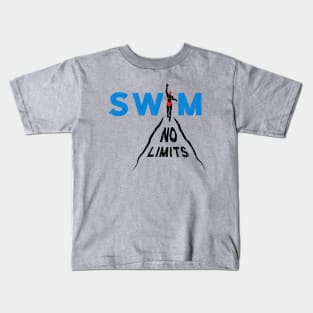 Womens Swimming No Limits Kids T-Shirt